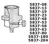 Image of Ace Glass Laboratory Glassware and Equipment 15MM Ptfe Adapter 5837-53