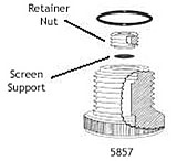 Image of Ace Glass Laboratory Glassware and Equipment 15MM Retainer Rings 5857-34