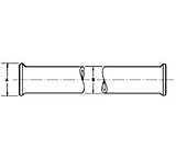 Image of Ace Glass Laboratory Glassware and Equipment 3X1/2IN Beaded Pipe 8828-02