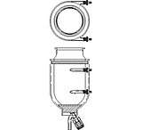 Image of Ace Glass Laboratory Glassware and Equipment 50L 0-20MM Btm Jktd Flask 6524-38