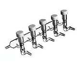 Image of Ace Glass Laboratory Glassware and Equipment Manifold Nyl R/SIE 4 Port 8730-31