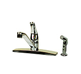 Image of American Brass SL801F-4 RV Faucet With D Spout Single Lever Handle And Sprayer 8&quot; 4 Hole Chrome