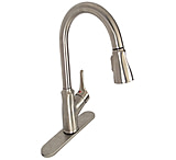 Image of American Brass SL2000 RV Kitchen Faucet With Pull Down Sprayer And Single Lever Handle 8&quot; Chrome