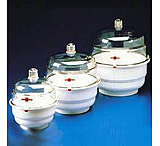 Image of Bel-Art Space Saver Vacuum Desiccators, SCIENCEWARE 420220000 Clear Polycarbonate Bottom
