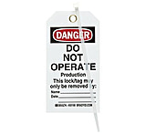 Image of Brady Worldwide B851 5.75HX3 BK/RD/WH L/O PK25 50198