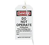 Image of Brady Worldwide B851 5.75HX3 BK/RD/WH L/O PK25 50199