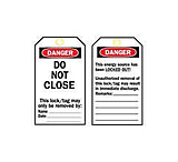 Image of Brady Worldwide B851 5.75HX3 BK/RD/WH L/O PK25 50265