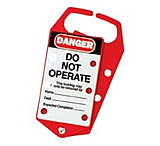 Image of Brady Worldwide Hasps Labeled Lockout Red PK5 65960
