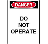 Image of Brady Worldwide Magnetic Sign Danger Do Not 66006