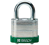 Image of Brady Worldwide Steel Padlock .75&quot; Kd Grn PK6 51281