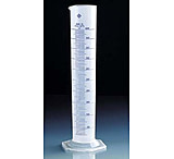 Image of BrandTech Class B Graduated Cylinders, Polypropylene, Blue Scale, BrandTech V646081, Pack of 12