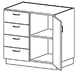 Image of Case Systems Cab 1SHLF 4DWR 1RDR 362436 B6420362436