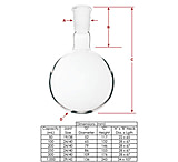 Image of Chemglass Flask Quartz 100ML Round CG-1506-Q-04