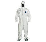Image of DuPont Tyvek 400 Coverall w/Respirator Fit Hood, Skid-Resistant Boots, 25 Pack