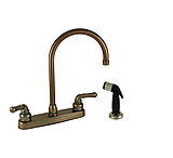 Image of Empire Brass U-YOB801GSOB RV Kitchen Faucet With Gooseneck Spout And Sprayer 8" Oil Rub Bronze
