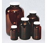 Image of EP Scientific Wide Mouth Packers, Amber Glass, with Caps, EP Scientific Products 322-16AWS Level 3, Case of 12