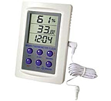 Image of HB Instrument Company Digital Hygrometer/Thermometer/Clock with Outdoor Sensor 3745 Vwr Digital CLOCK-THERMOMETER