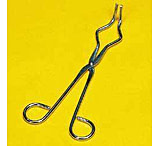 Image of Humboldt Manufacturing Double Bend Crucible Tongs H-23385 Nickel Chrome, Electropolished