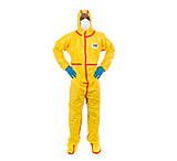 Image of International Enviroguard ChemSplash 1 Coverall with Hood, Boot, 6 Pack
