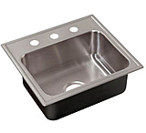 Image of Just Manufacturing Sink W/ Faucet Ledge Snglebowl SL-2019-A-GR