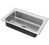 Image of Just Manufacturing Sink W/ Ledge Sngle Bowl 21X33 SL2133AGR