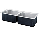Image of Just Manufacturing Ss Dbl Sink W/ Ledge 22X33 DLXD2233AGR