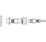 Image of Justrite Disconnect Asmbly Ss 1/4 Id 12013