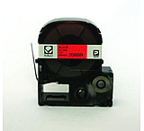 Image of K-Sun Label 1/4 Black On Red Tape 206BR