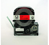 Image of K-Sun Label 12MM Black On Red Tape 212BR