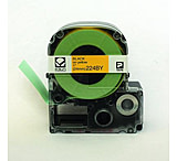 Image of K-Sun Label 1BLACK On Yellow Tape 224BY