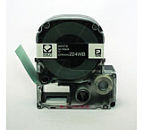 Image of K-Sun Label 1WHITE On Black Tape 224WB