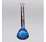 Image of Kimble/Kontes KIMAX Brand Volumetric Flasks with [ST] Glass Stopper, Red Stripe, Class A 28013 250, Pack of 6