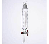 Image of Kimble/Kontes KIMAX Separatory Funnels, Cylindrical, Graduated, Double Scale, PTFE Stopcock, [ST] Stopper, Kimble Chase 29040F 125