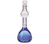 Image of Kimble/Kontes KIMAX Volumetric Flasks with [ST] Glass Stopper, Mixing Bulb Style, Class A, Kimble Chase 28019 1000