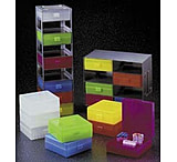 Image of VWR Microtube Storage Boxes and Freezer Racks, 100-Place R8300-Y-VWR Storage Boxes Yellow