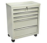 Image of Lakeside Manufacturing Bedside Cart Beige 5 Drawer BV05