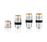 Image of LW Scientific Revelation 3 Microscope DIN Achromatic Objectives Set (4, 10, 40, 100)