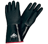Image of MCR Safety Black Jack Series Neoprene Coated Work Gloves, Multi-Dipped Etched Rough Neoprene, 14in Length Fully Coated, Foam Lining