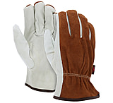 Image of MCR Safety Leather Drivers Work Gloves, CV Grade Cow Grain Palm and Split Leather Back, Keystone Thumb