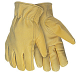 Image of MCR Safety Leather Drivers Work Gloves, Select Grade Gold Grain Pigskin, Rolled Hem and Keystone Thumb