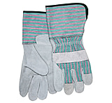 Image of MCR Safety Long Gauntlet Split Leather Palm Work Gloves, C Grade Shoulder Leather, 4.5in Rubberized Safety Cuff