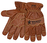 Image of MCR Safety Mustang Leather Drivers Utility Work Gloves, Grain Goatskin Double Palm, Unlined, Sewn with DuPont Kevlar Sewn, Wing Thumb
