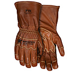 Image of MCR Safety Mustang Utility Leather Work Gloves, Grain Goat Double Palm, DuPont Kevlar Lined and Sewn, Extended Gauntlet Cuff and Wing Thumb