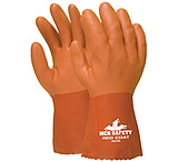 Image of MCR Safety Red Coat Series Flexible PVC Coated Work Gloves, Double Dipped with Sandy PVC, Seamless Knit Lining, 10in Length