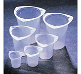 Image of Medegen Medical Tri-Pour Graduated Disposable Beakers, Polypropylene PL5930-050 Caps, Case of 500