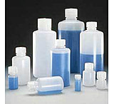 Image of Nalge Nunc Boston Round Bottles, High-Density Polyethylene, Narrow Mouth, NALGENE 2002-0006, Pack of 12