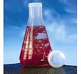 Image of Nalge Nunc Erlenmeyer Flasks with Polypropylene Screw Cap, PMP, NALGENE 4109-0250