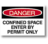 Image of National Marker Sign Danger Confined Space D-162-PB