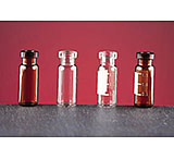 Image of Thermo Scientific Wide Opening Crimp-Top Vials, Thermo Scientific C4011-LV2 Amber Vials Macrovial Fused Insert Snap-It Vials
