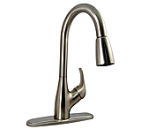 Image of Phoenix Faucets By Valterra Single Handle Pull Down Hybrid Kitchen Faucet With Spray Shut Off Rubbed Bronze